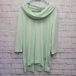 C Est 1946 Mint Green Cowl Neck Tunic Sweater Womens M Softgirl Knit Lounge